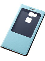Ascend Mate7対応 カラフル・レザージャケット（合皮タイプ） ペールブルー