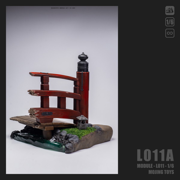 モージングトイズ 1/6 翠影 壊れた橋 ジオラマベース L011A