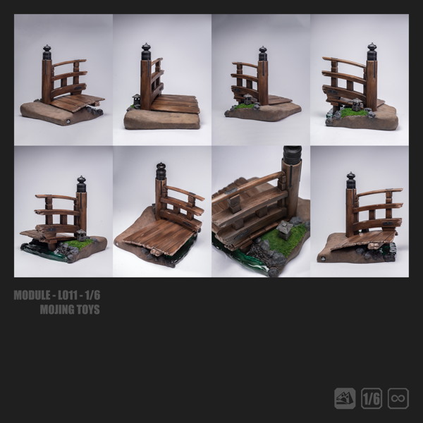 モージングトイズ 1/6 翠影 壊れた橋 ジオラマベース L011B