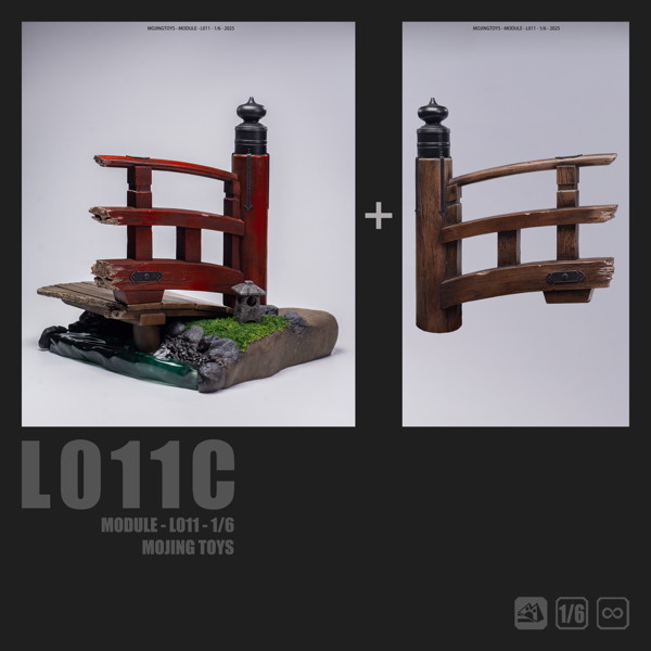 モージングトイズ 1/6 翠影 壊れた橋 ジオラマベース L011C