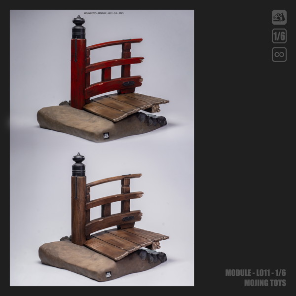 モージングトイズ 1/6 翠影 壊れた橋 ジオラマベース L011C