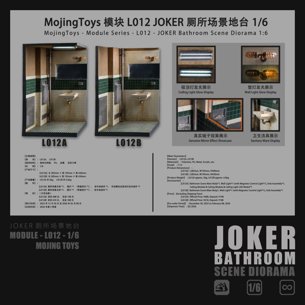 モージングトイズ 1/6 アメリカン バスルーム ジオラマベース B