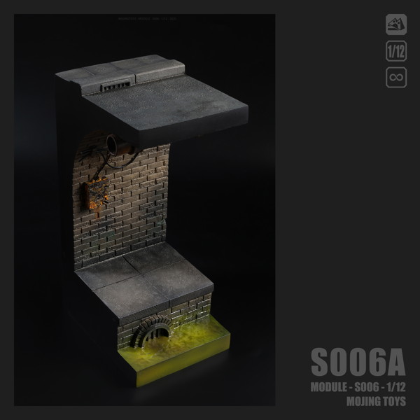 1/12 アメリカンコミック風 下水道ディオラマベース S006A