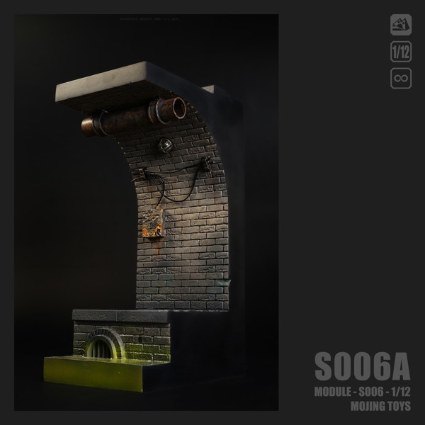 1/12 アメリカンコミック風 下水道ディオラマベース S006A