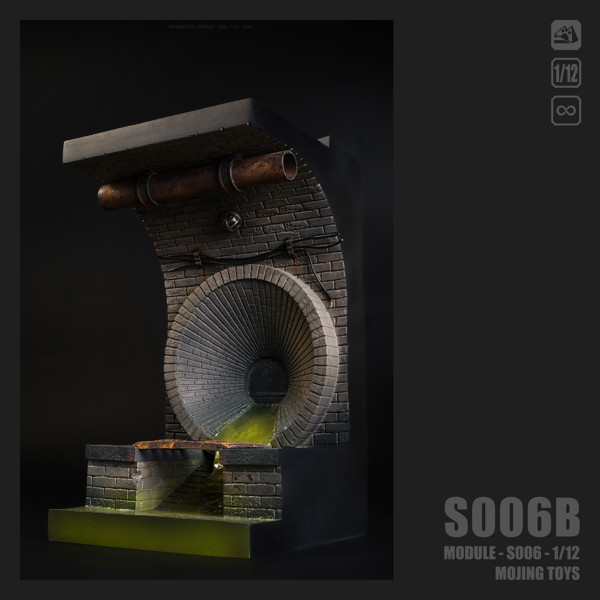 1/12 アメリカンコミック風 下水道ディオラマベース S006B