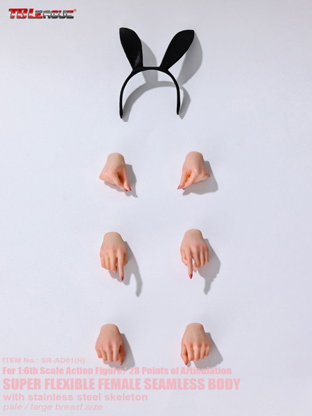 TBリーグ 1/6 プラチナグレード・シリコン コレクティブルシリーズ バニーガール ベール ヘッド付 ブラック（手作業接着による高精細植毛）