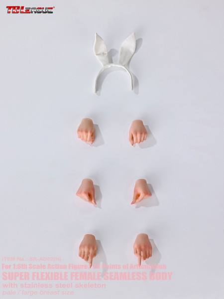 TBリーグ 1/6 プラチナグレード・シリコン コレクティブルシリーズ バニーガール ベール ヘッド付 ピンク （高品質マシンルート植毛）