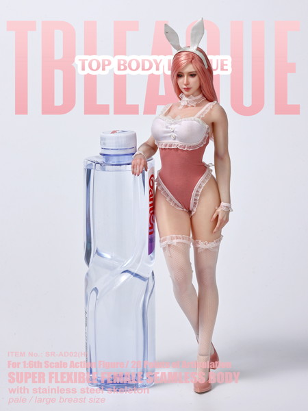 TBリーグ 1/6 プラチナグレード・シリコン コレクティブルシリーズ バニーガール ベール ヘッド付 ピンク （高品質マシンルート植毛）