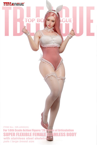 TBリーグ 1/6 プラチナグレード・シリコン コレクティブルシリーズ バニーガール ベール ヘッド付 ピンク （高品質マシンルート植毛）