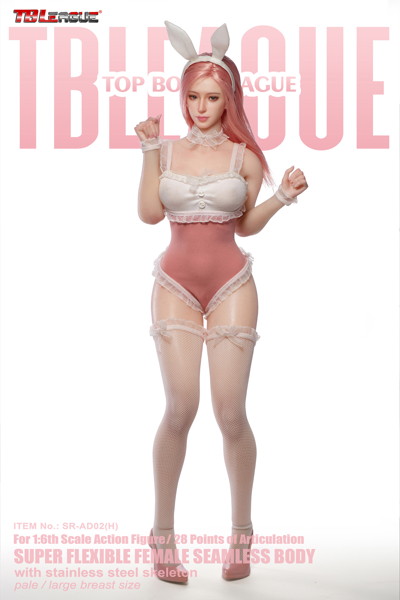 TBリーグ 1/6 プラチナグレード・シリコン コレクティブルシリーズ バニーガール ベール ヘッド付 ピンク （高品質マシンルート植毛）