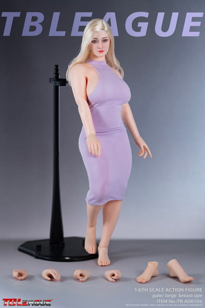 TBリーグ 1/6 女性シームレスボディ カーヴィーボディ ペール ラージバスト ヘッド付