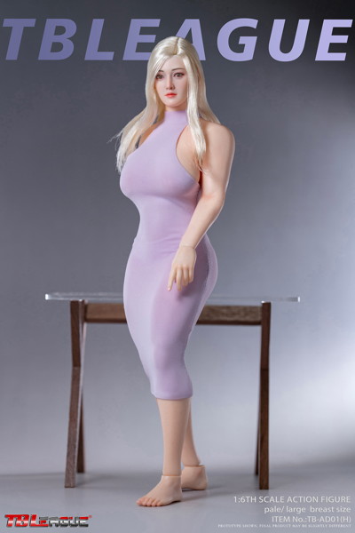 TBリーグ 1/6 女性シームレスボディ カーヴィーボディ ペール ラージバスト ヘッド付