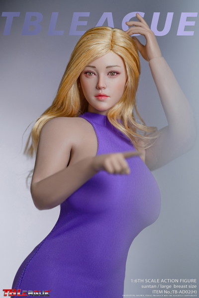 TBリーグ 1/6 女性シームレスボディ カーヴィーボディ サンタン ラージバスト ヘッド付