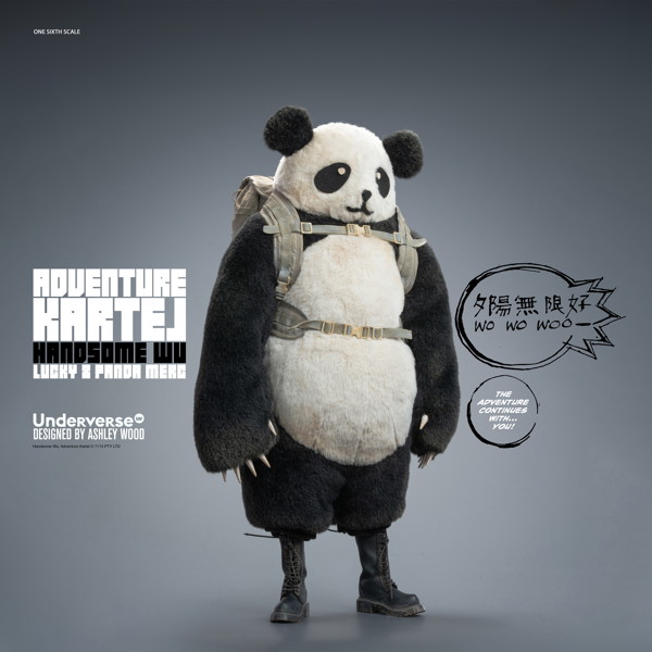 Underverse 1/6 Adventure Kartel Series DIRTY BOI PANDA HANDSOME WU Action Figure