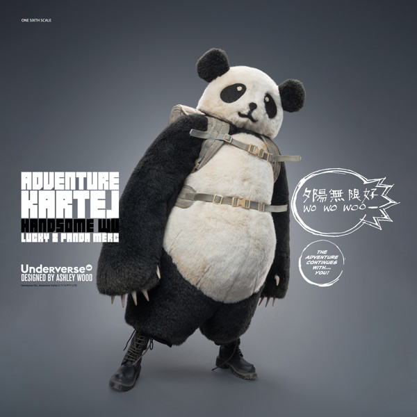 Underverse 1/6 Adventure Kartel Series DIRTY BOI PANDA HANDSOME WU Action Figure