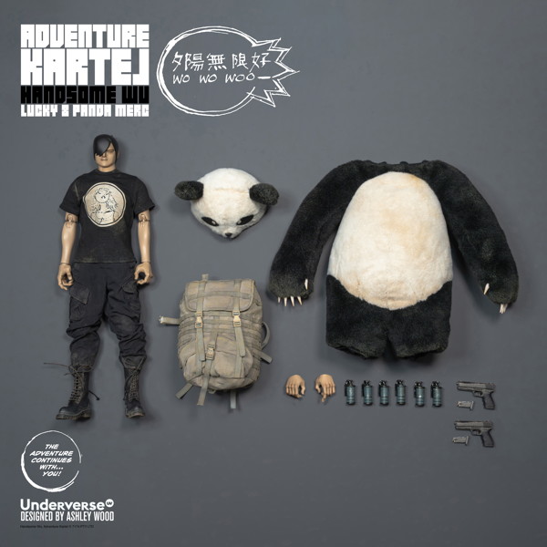 Underverse 1/6 Adventure Kartel Series DIRTY BOI PANDA HANDSOME WU Action Figure