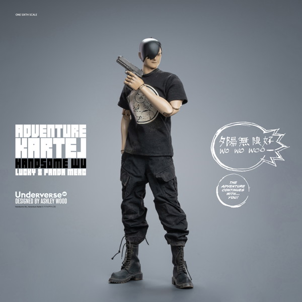 Underverse 1/6 Adventure Kartel Series DIRTY BOI PANDA HANDSOME WU Action Figure