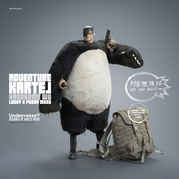 Underverse 1/6 Adventure Kartel Series DIRTY BOI PANDA HANDSOME WU Action Figure