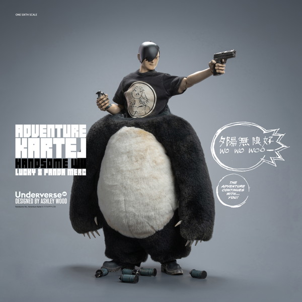 Underverse 1/6 Adventure Kartel Series DIRTY BOI PANDA HANDSOME WU Action Figure