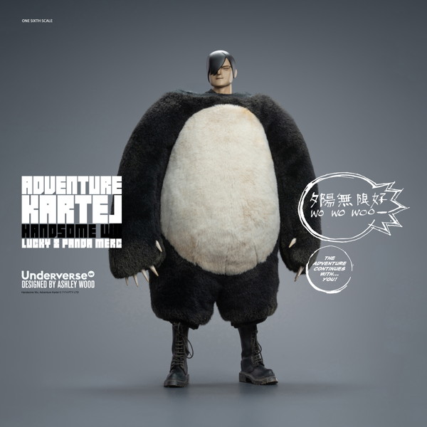 Underverse 1/6 Adventure Kartel Series DIRTY BOI PANDA HANDSOME WU Action Figure
