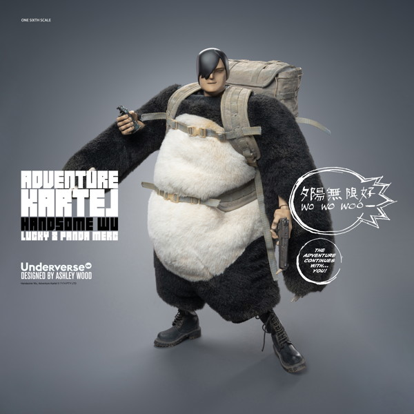 Underverse 1/6 Adventure Kartel Series DIRTY BOI PANDA HANDSOME WU Action Figure