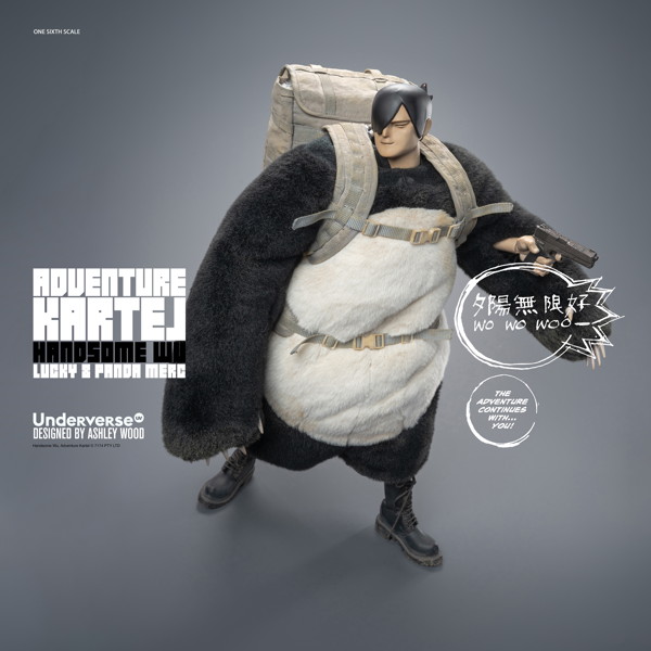 Underverse 1/6 Adventure Kartel Series DIRTY BOI PANDA HANDSOME WU Action Figure