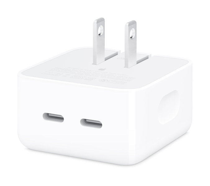 デュアルUSB-Cポート搭載35Wコンパクト電源アダプタ MW2H3AM/A
