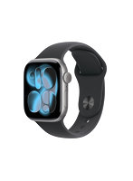 Apple Watch Series 11（GPSモデル）- 42mmスペースグレイアルミニウムケースとブラックスポーツバンド - M/L