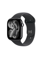 Apple Watch Series 11(GPSモデル)- 46mmジェットブラックアルミニウムケースとブラックスポーツバンド - S/M