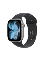 Apple Watch Series 11(GPSモデル)- 46mmスペースグレイアルミニウムケースとブラックスポーツバンド - S/M