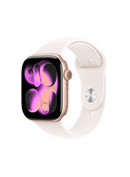 【AppleCare+付き】Apple Watch Series 11(GPSモデル)- 46mmローズゴールドアルミニウムケースとライトブラッシュスポーツバンド - M/L