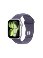 Apple Watch Series 11（GPS + Cellularモデル）- 42mmシルバーアルミニウムケースとパープルフォグスポーツバンド - M/L