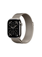 Apple Watch Series 11（GPS + Cellularモデル）- 46mmナチュラルチタニウムケースとナチュラルミラネーゼループ - S/M