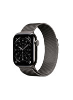 Apple Watch Series 11(GPS + Cellularモデル)- 46mmスレートチタニウムケースとスレートミラネーゼループ - M/L