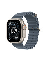 【AppleCare+付き】Apple Watch Ultra 3(GPS + Cellularモデル)- 49mmナチュラルチタニウムケースとアンカーブルーオーシャンバンド