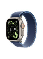 【AppleCare+付き】Apple Watch Ultra 3(GPS + Cellularモデル)- 49mmナチュラルチタニウムケースとブルー/ブライトブルートレイルループ - S/M