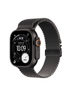 【AppleCare+付き】Apple Watch Ultra 3(GPS + Cellularモデル)- 49mmブラックチタニウムケースとブラックチタニウムミラネーゼループ - L