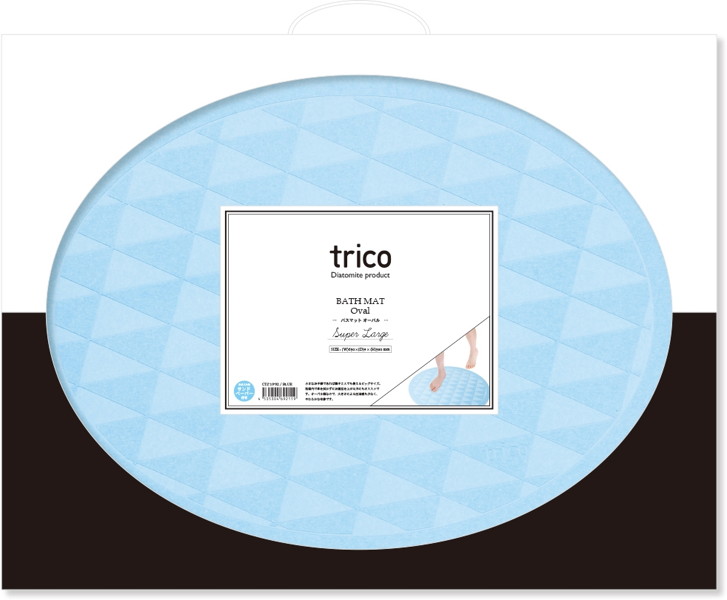 trico珪藻土バスマットオーバル BL CTZ-10-02