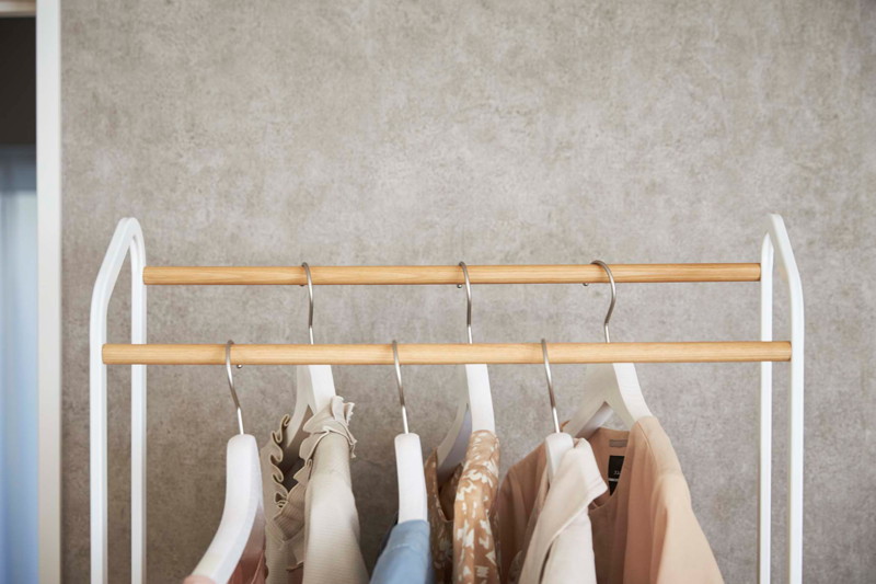 ハンガーラック タワー キャスター付き ホワイト