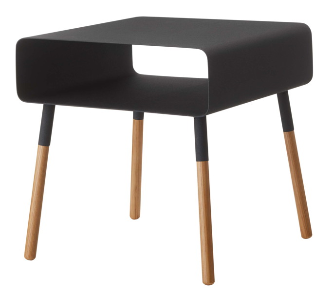 ローサイドテーブル プレーン ブラック