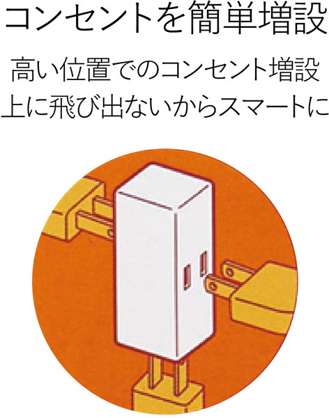 サイドタップ/3個口/ホワイト T-TR04-2300WH