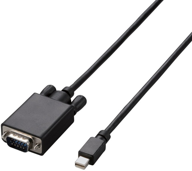 Mini DisplayPort-VGA変換ケーブル/1m/ブラック AD-MDPVGA10BK