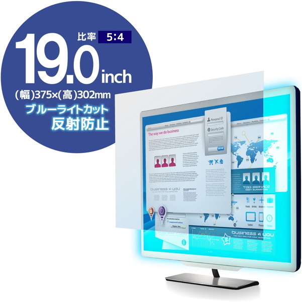 液晶保護フィルム/ブルーライトカット/19（5:4）インチ EF-FL19BL