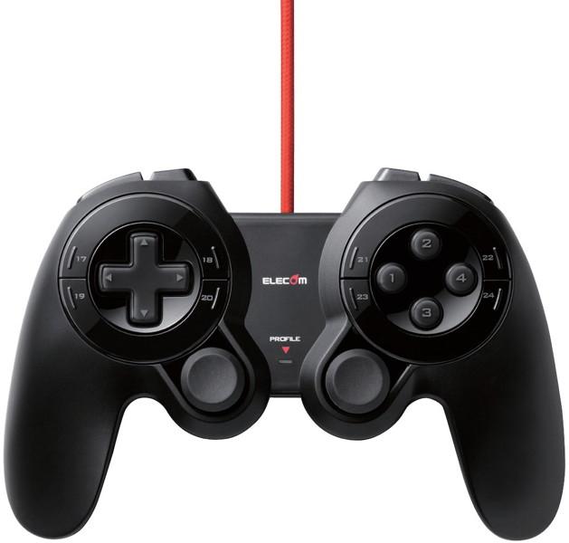 USBゲームパッド/24ボタン/MMOゲーミング/DUXシリーズ/ブラック JC-DUX60BK