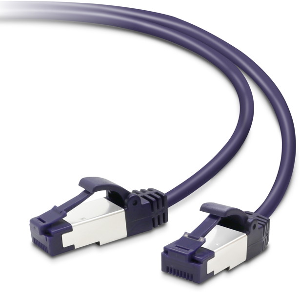 LANケーブル/CAT8/爪折れ防止/スリム/10m/ブルーメタリック LD-OCTST/BM100