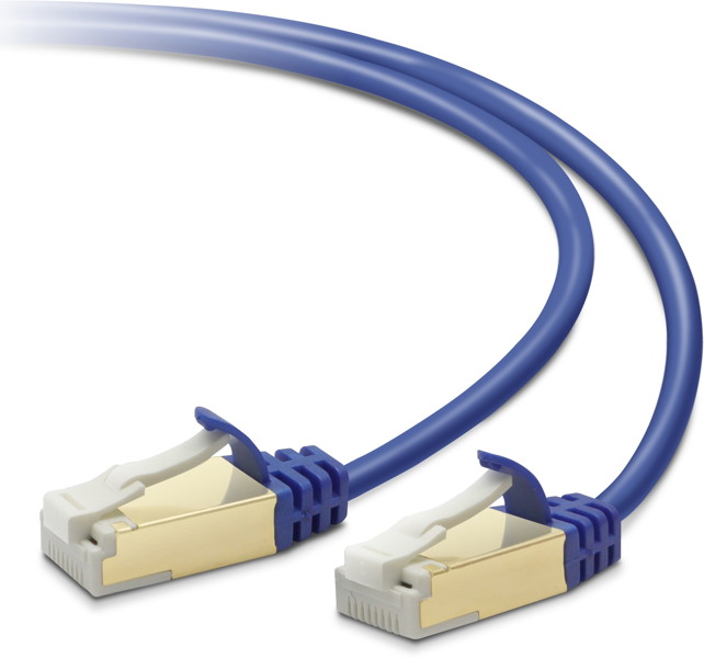 LANケーブル/CAT7/爪折れ防止/スリム/10m/ブルーメタリック LD-TWSST/BM100