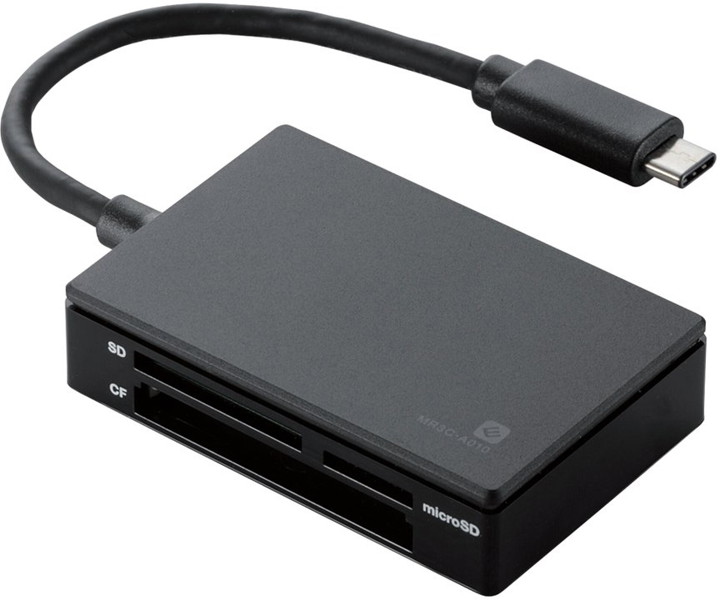 メモリリーダライタ/USB Type-Cコネクタ/USB3.1 Gen1/SD＋MS＋CF＋XD/ブラック MR3C-A010BK