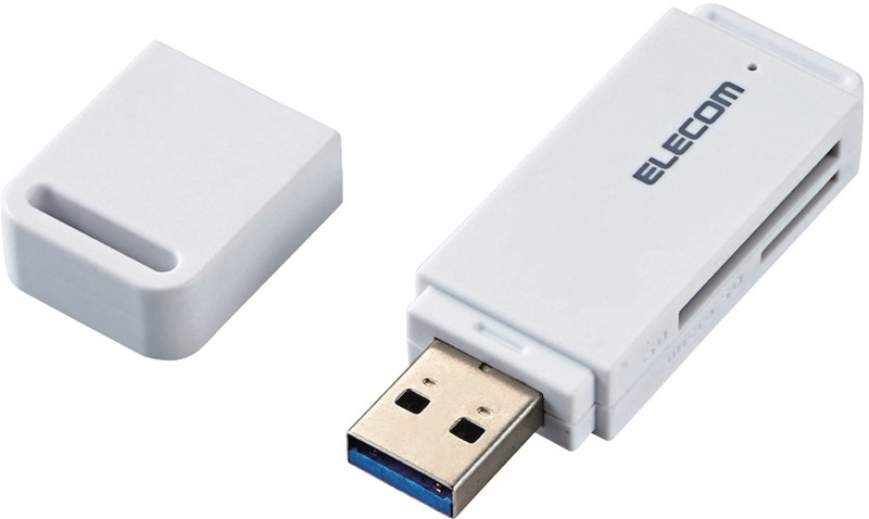 メモリリーダライタ/USB3.0対応/直挿し/SD系専用/ホワイト MR3-D011WH