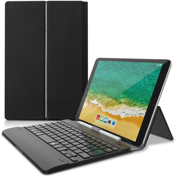 Bluetoothキーボード/ケース一体型/無段階角度調整/マルチペアリング対応/汎用/ブラック TK-CAP02BK