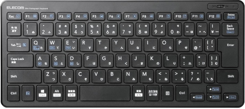 Bluetoothミニキーボード/パンタグラフ式/薄型/マルチOS対応/ブラック TK-FBP100BK